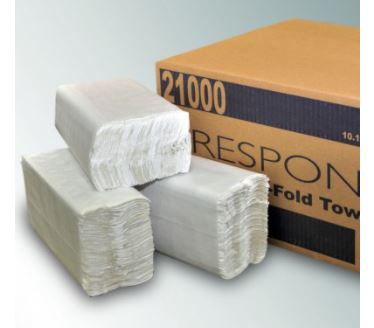 TOWEL C-FOLD WHITE 12.75X 10.1 2400/CS (CS) - Material Handling & Storage